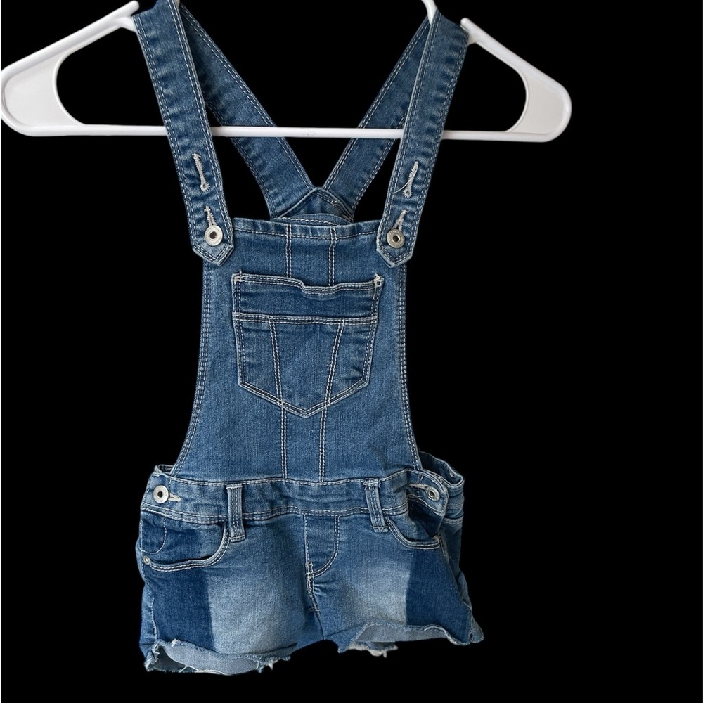 Girls denim overalls shorts. Arizona size 6x